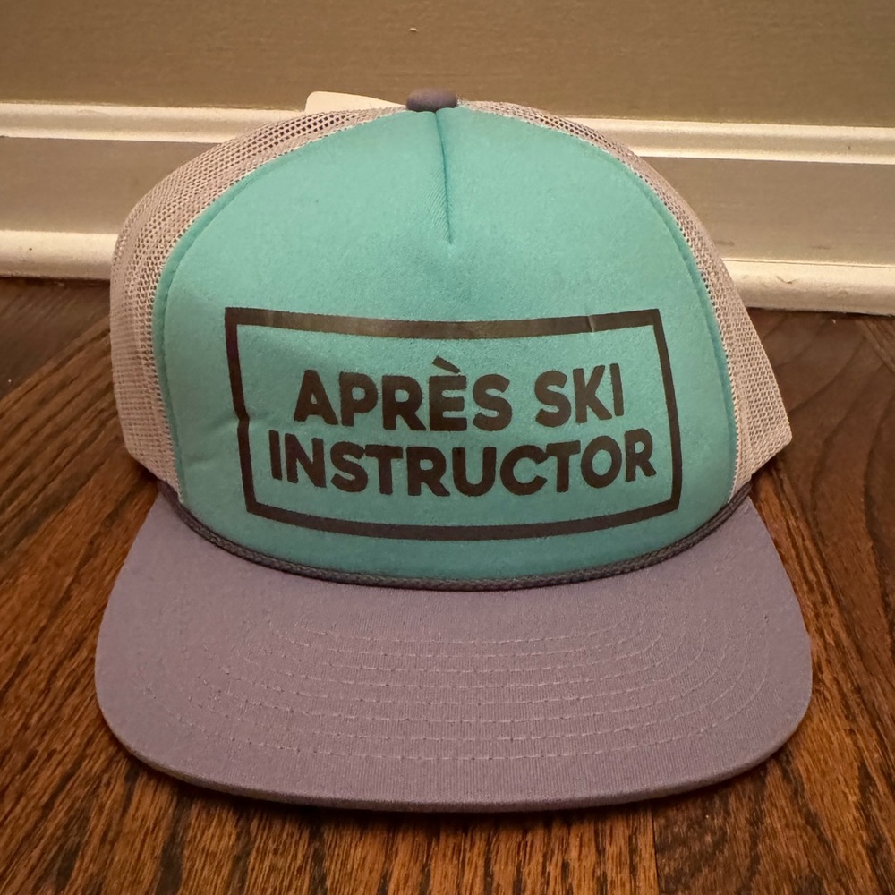 NWT Mint & Metallic Silver Mesh Snapback Cap